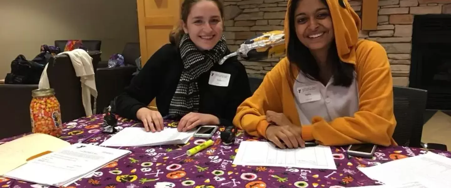 washington university campus ymca volunteers at an event