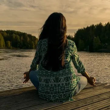 woman meditating