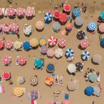 umbrellas on a beach