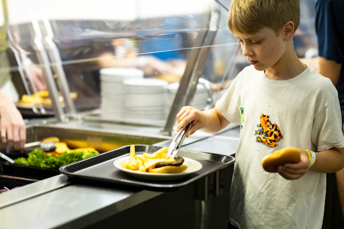 YMCA Trout Lodge in Potosi, MO Dining Hall Kids Buffet