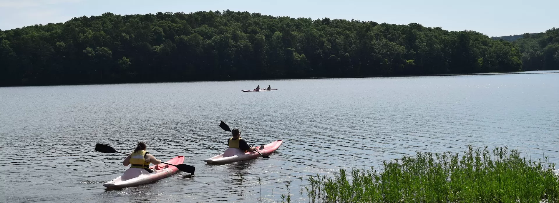 Paddle boarding on the lake
