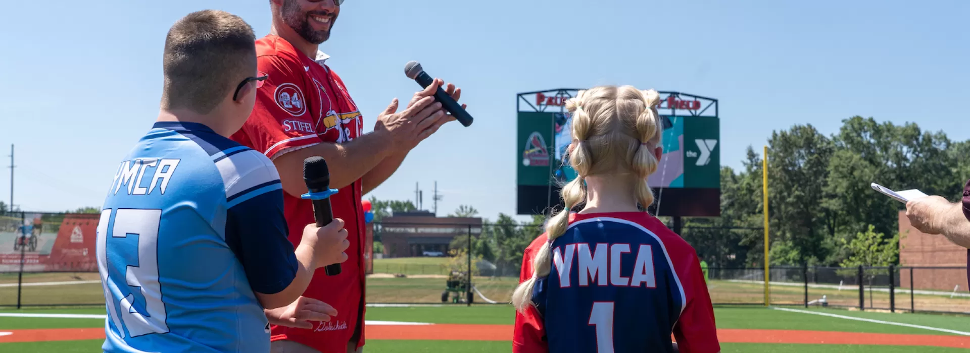 YMCA Adaptive Sports Complex featuring Paul Goldschmidt Field and Cardinals Care Ribbon Cutting